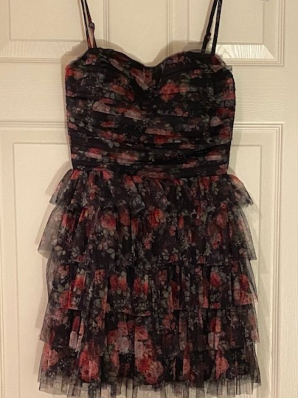 B. Darlin Floral Strapless Fit & Flare Dress | Size 5/6